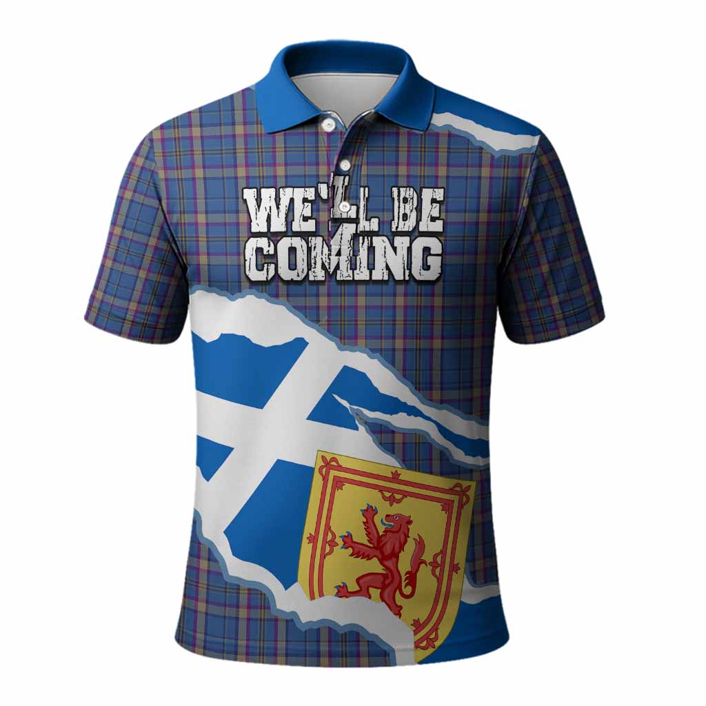 Cian Scotland Football Tartan Polo Shirt We'll Be Coming