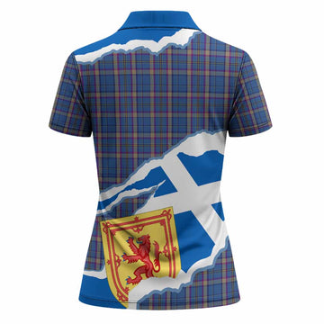 Cian Scotland Football Tartan Women Polo Shirt We'll Be Coming