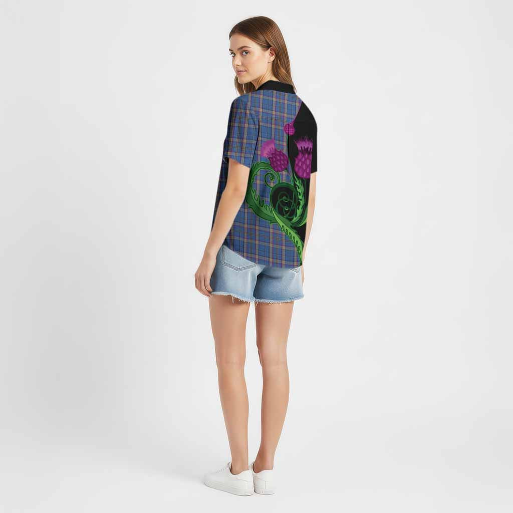 Cian Tartan Cotton Hawaiian Shirt Traditional Scottish Thistle