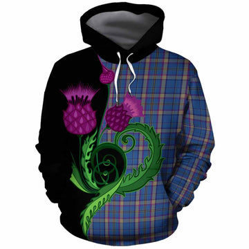 Cian Tartan Cotton Hoodie Traditional Scottish Thistle