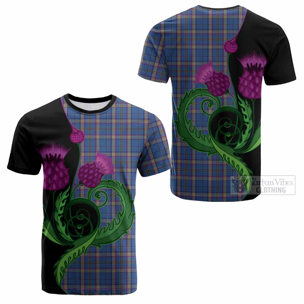 Cian Tartan Cotton T-shirt Traditional Scottish Thistle
