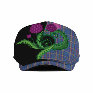 Cian Tartan Flat Cap, Jeff Cap Traditional Scottish Thistle