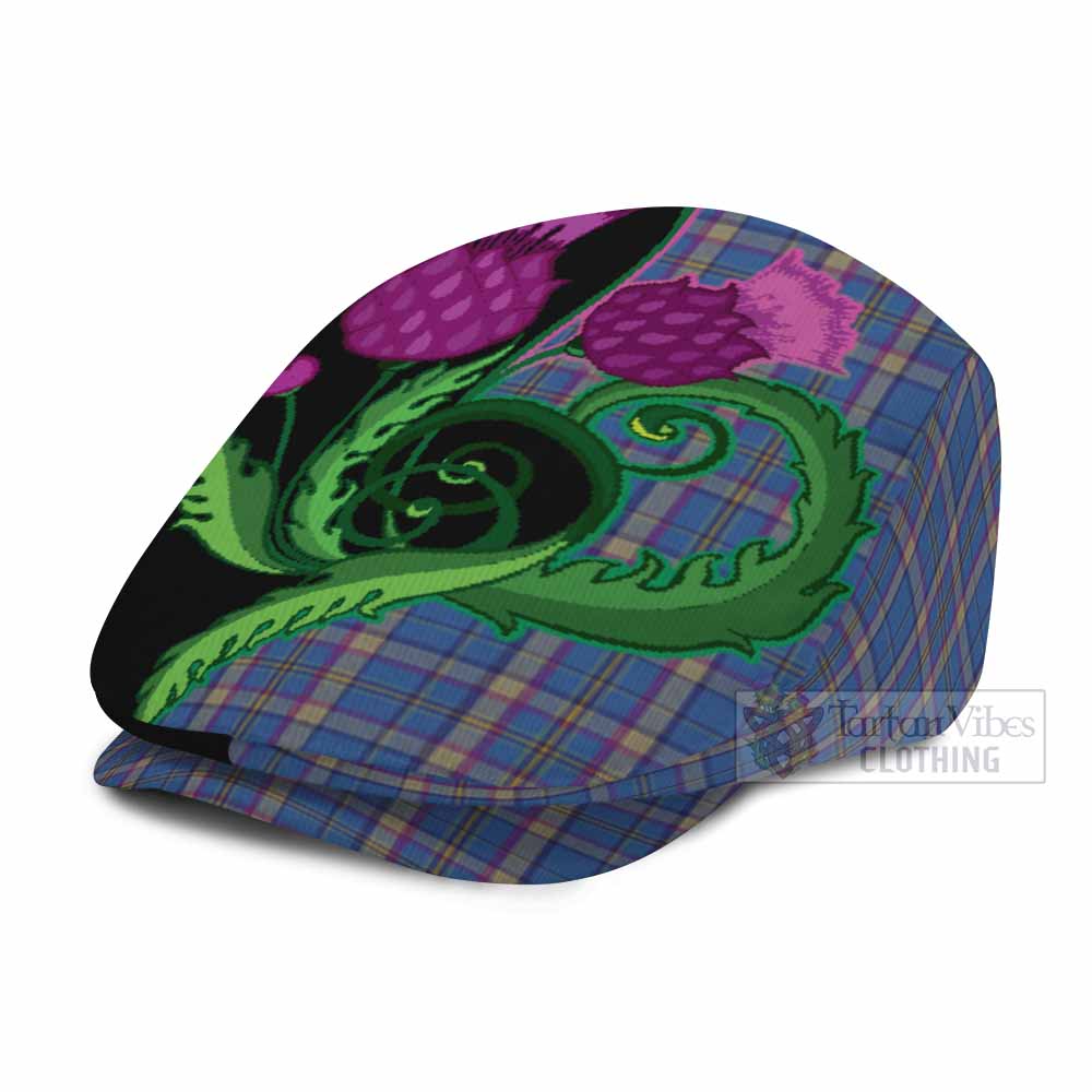 Cian Tartan Flat Cap, Jeff Cap Traditional Scottish Thistle