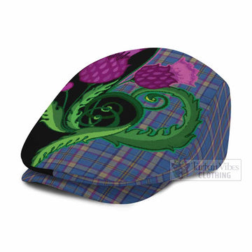 Cian Tartan Flat Cap, Jeff Cap Traditional Scottish Thistle