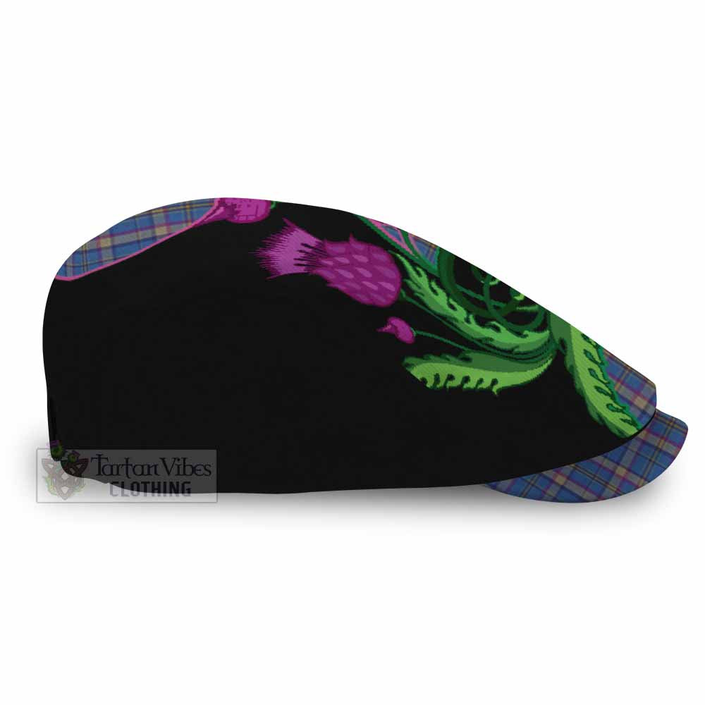 Cian Tartan Flat Cap, Jeff Cap Traditional Scottish Thistle