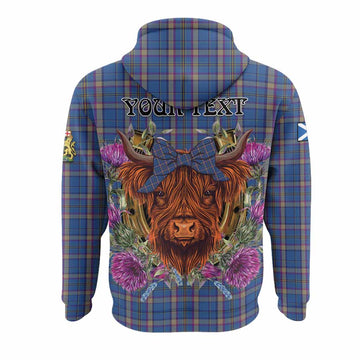 Cian Tartan Hoodie Scottish Thistle Heilan Coo