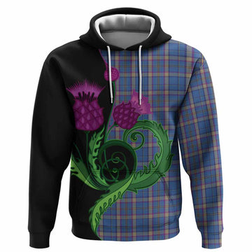 Cian Tartan Hoodie Traditional Scottish Thistle