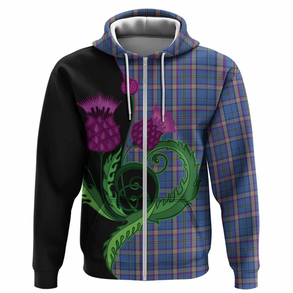Cian Tartan Hoodie Traditional Scottish Thistle