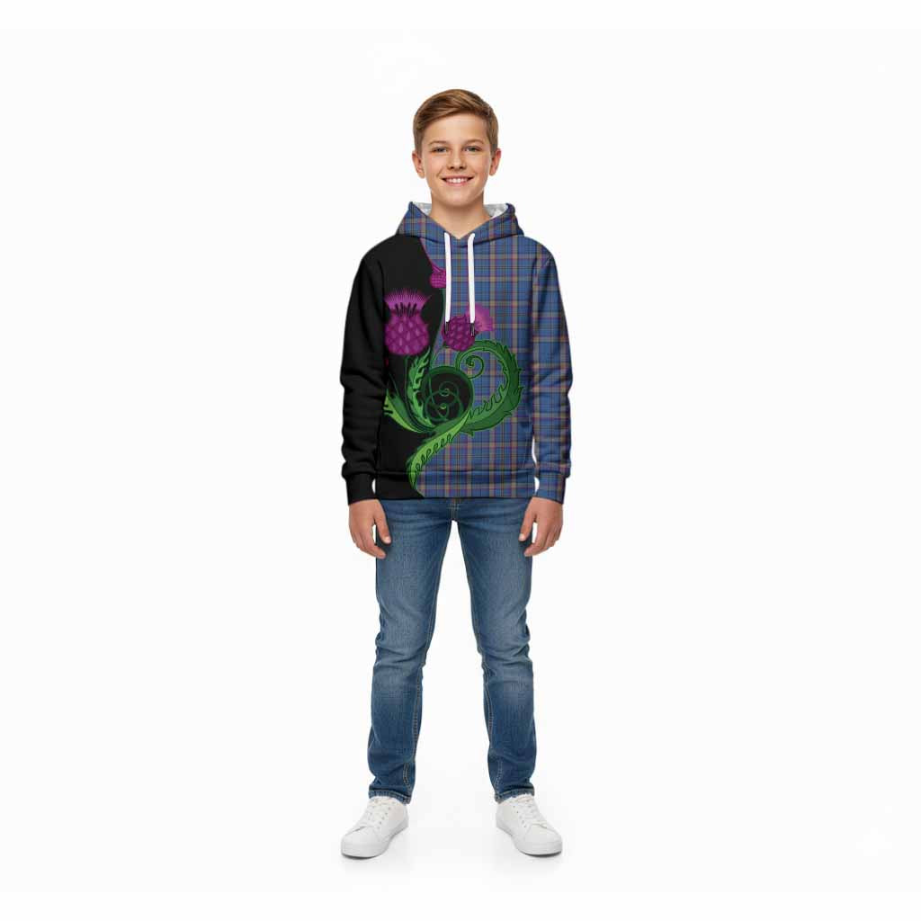 Cian Tartan Kid Hoodie Traditional Scottish Thistle