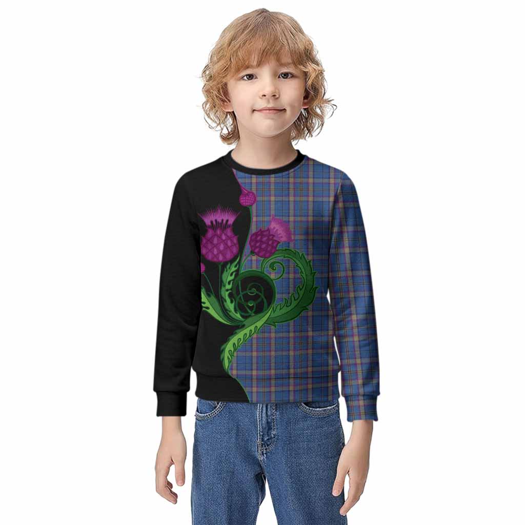 Cian Tartan Kid Knitted Sweatshirt Traditional Scottish Thistle