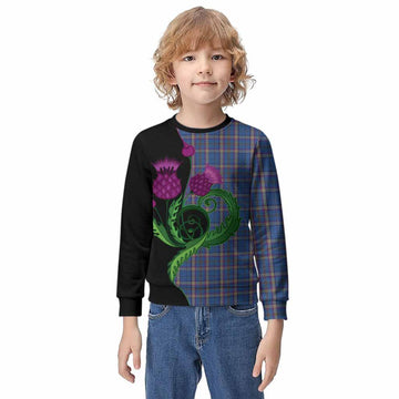 Cian Tartan Kid Knitted Sweatshirt Traditional Scottish Thistle
