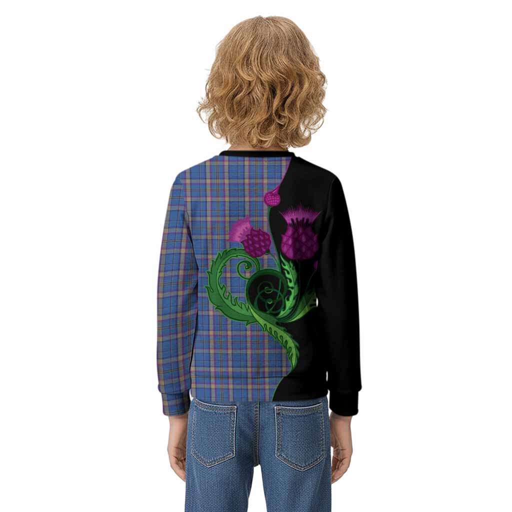 Cian Tartan Kid Knitted Sweatshirt Traditional Scottish Thistle