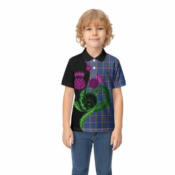 Cian Tartan Kid Polo Shirt Traditional Scottish Thistle