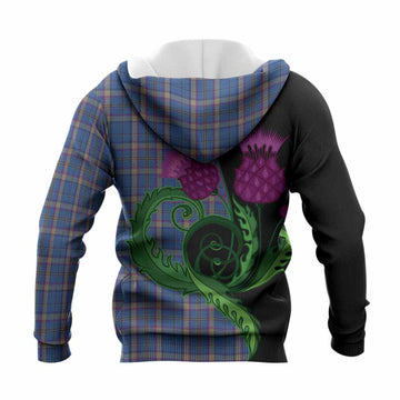Cian Tartan Knitted Hoodie Traditional Scottish Thistle