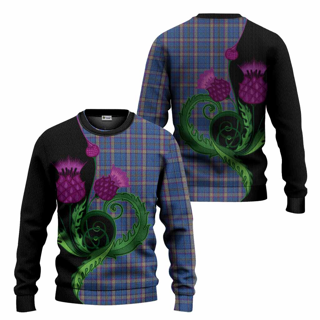 Cian Tartan Knitted Sweater Traditional Scottish Thistle