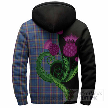 Cian Tartan Sherpa Hoodie Traditional Scottish Thistle