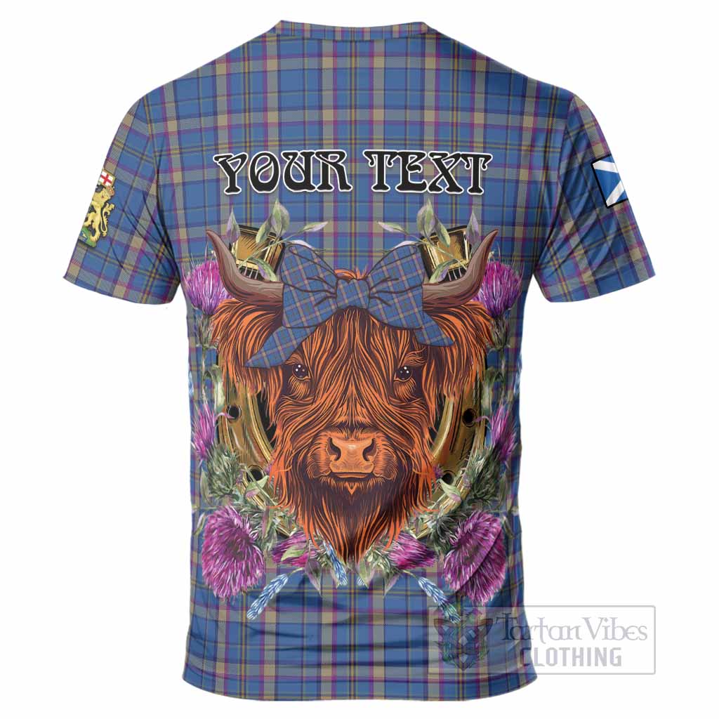 Cian Tartan T-Shirt Scottish Thistle Heilan Coo