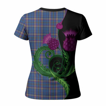 Cian Tartan Women T shirt Traditional Scottish Thistle