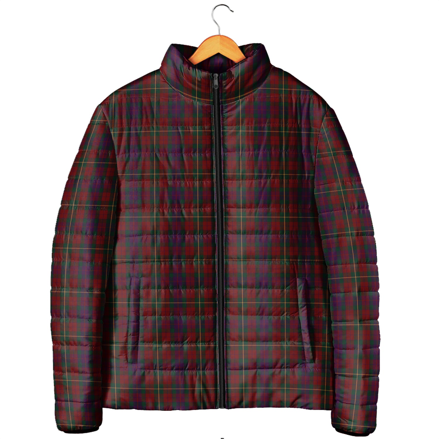 Clare County Ireland Tartan Padded Jacket Men's Padded Jacket - Tartan Vibes Clothing