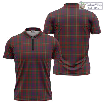 Tartan Vibes Clothing Clare County Ireland Tartan Zipper Polo Shirt