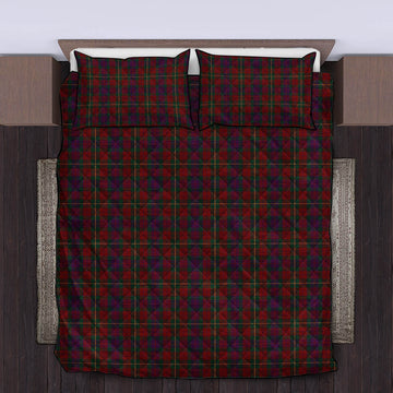 Clare County Ireland Tartan Quilt Bed Set King - Tartan Vibes Clothing