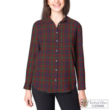 Clare County Ireland Tartan Womens Casual Shirt