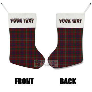 Clare County Ireland Tartan Christmas Stocking with Personalized Text