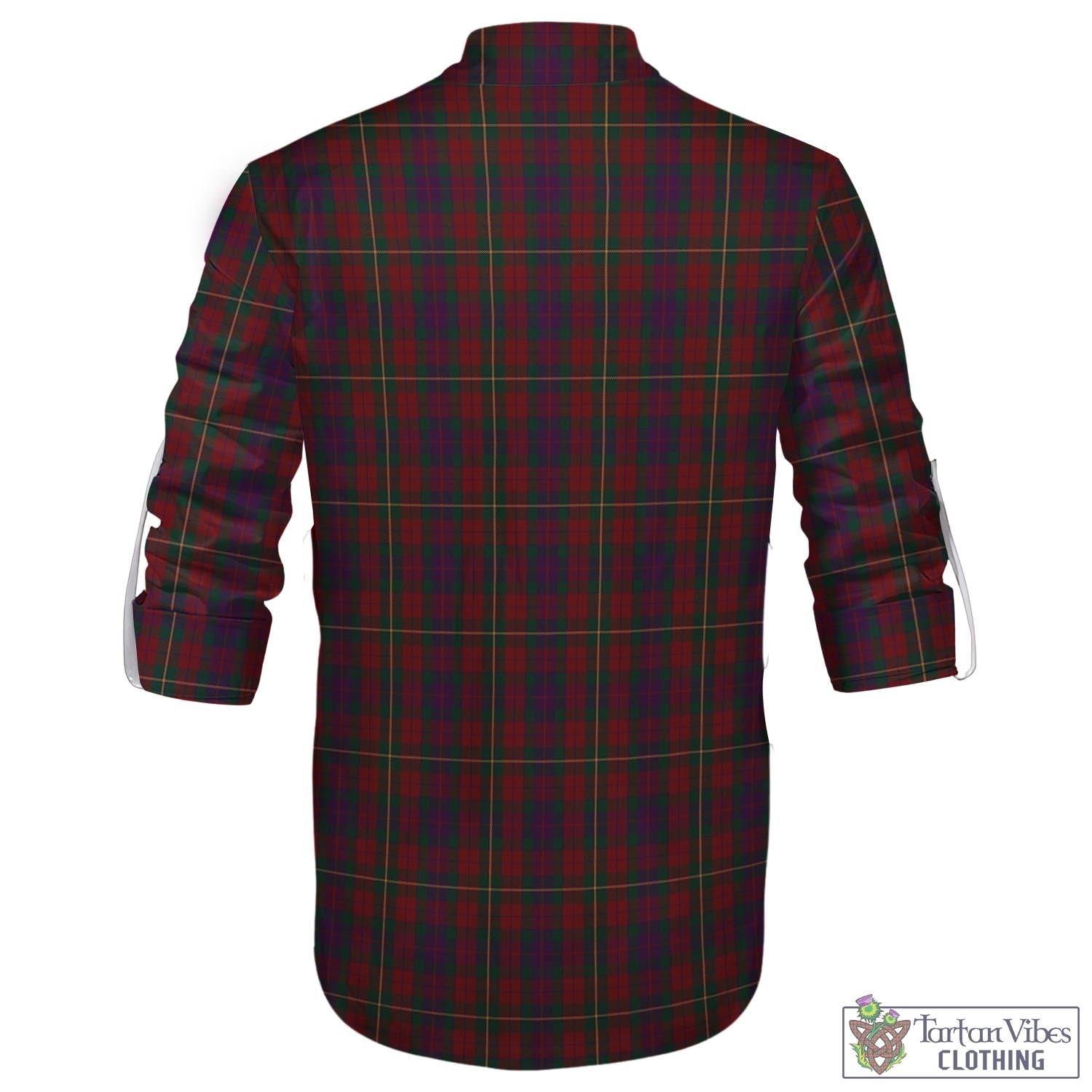 Tartan Vibes Clothing Clare County Ireland Tartan Men's Scottish Traditional Jacobite Ghillie Kilt Shirt