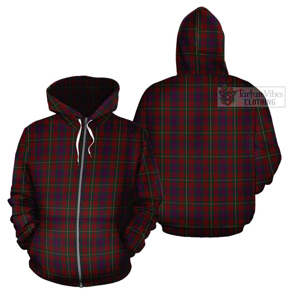 Clare County Ireland Tartan Cotton Hoodie Zip Hoodie - Tartan Vibes Clothing