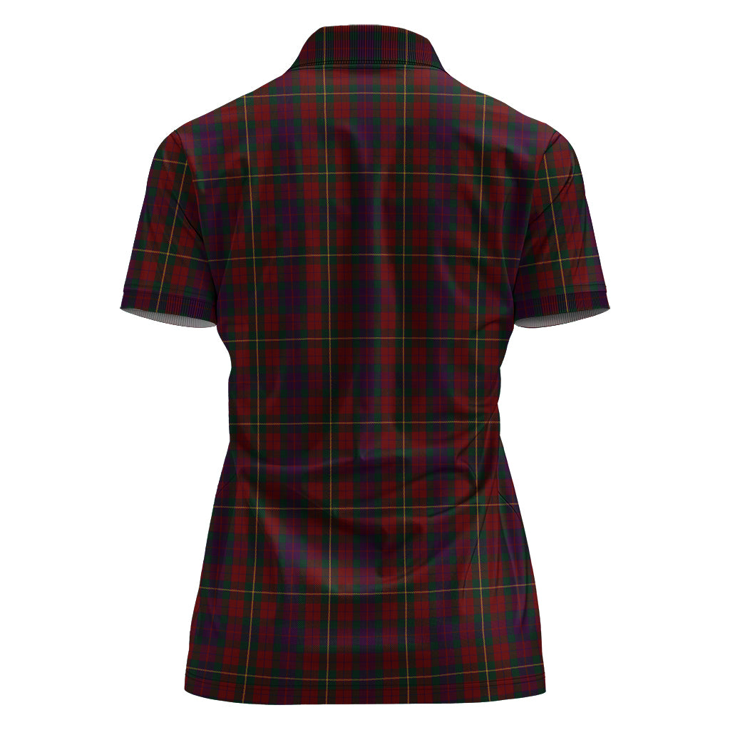 clare-county-ireland-tartan-polo-shirt-for-women