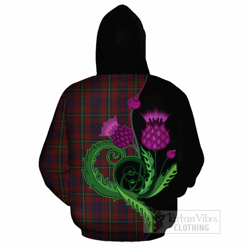 Clare County Ireland Tartan Cotton Hoodie Traditional Scottish Thistle