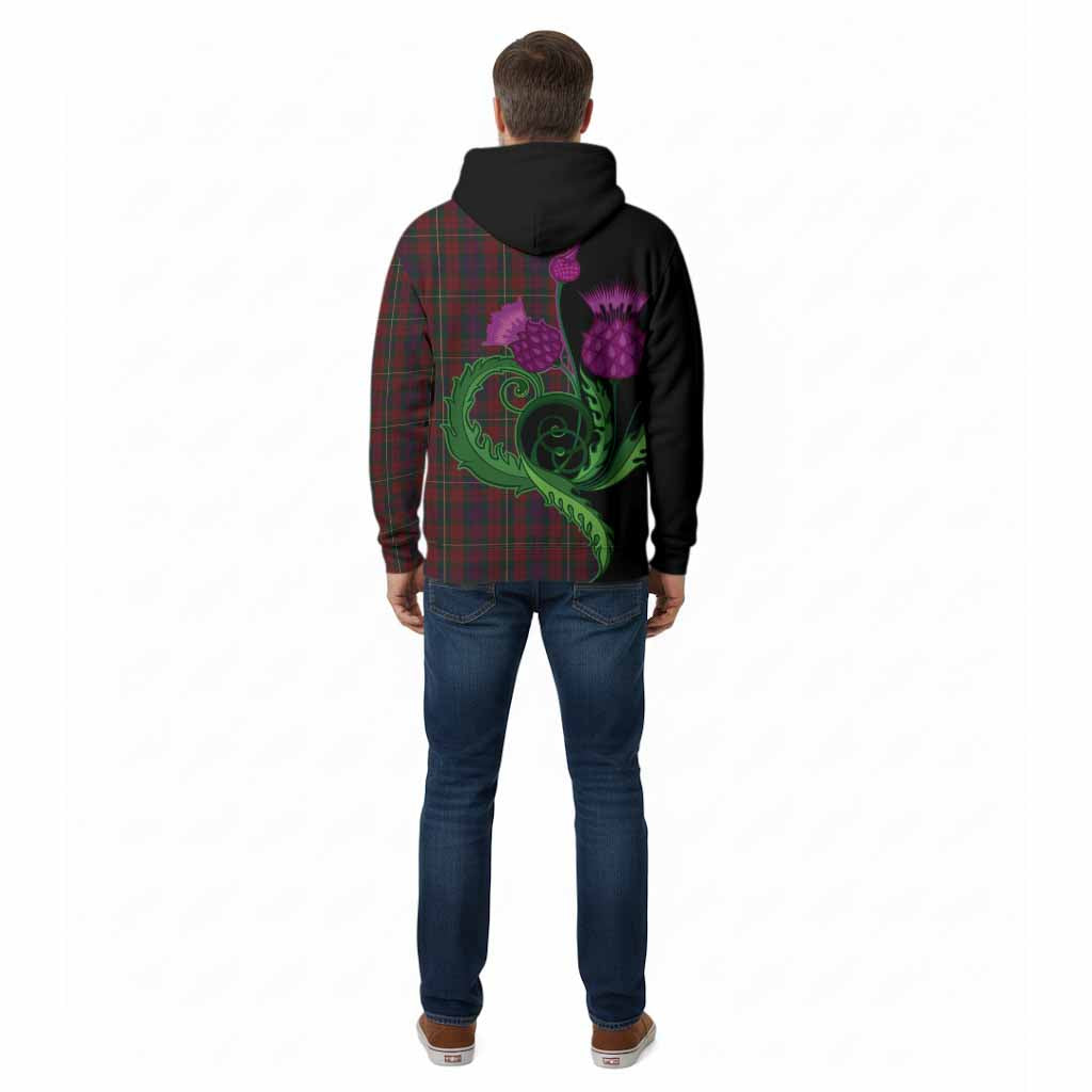 Clare County Ireland Tartan Cotton Hoodie Traditional Scottish Thistle