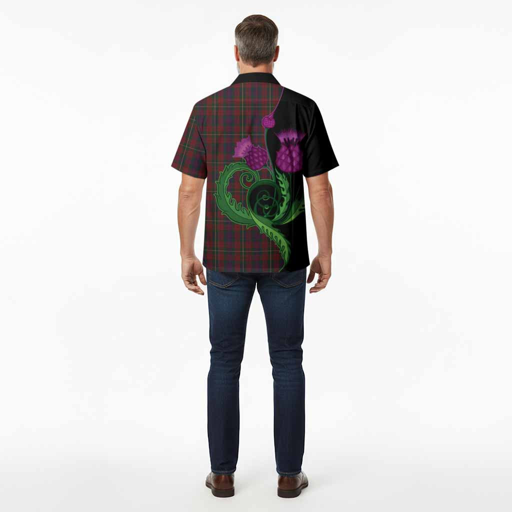 Clare County Ireland Tartan Hawaiian Shirt Traditional Scottish Thistle