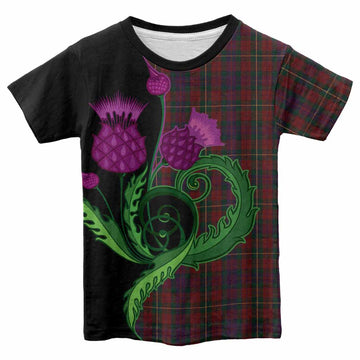 Clare County Ireland Tartan Kid T-shirt Traditional Scottish Thistle