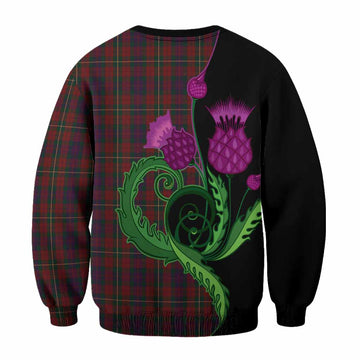 Clare County Ireland Tartan Sweatshirt Traditional Scottish Thistle