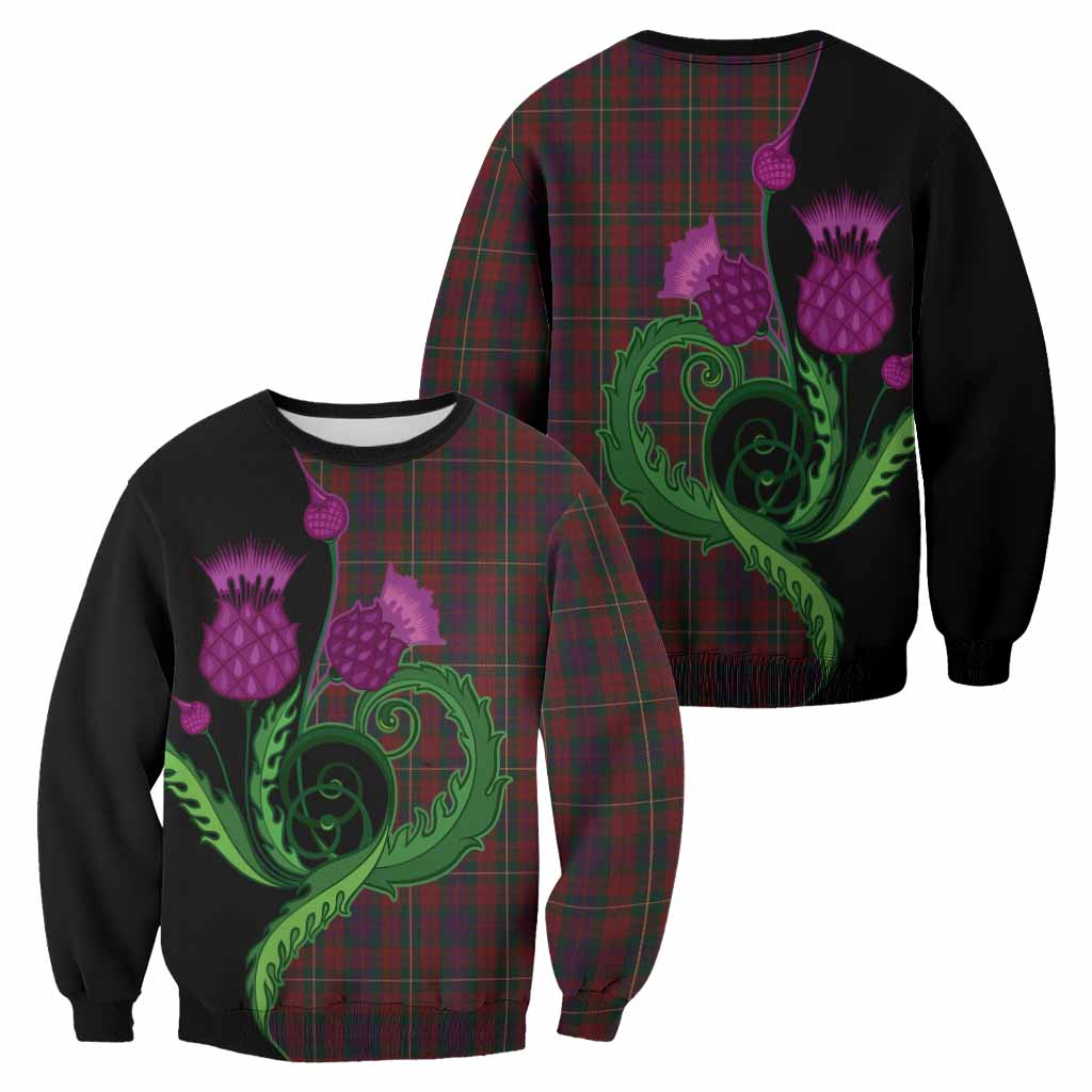 Clare County Ireland Tartan Sweatshirt Traditional Scottish Thistle