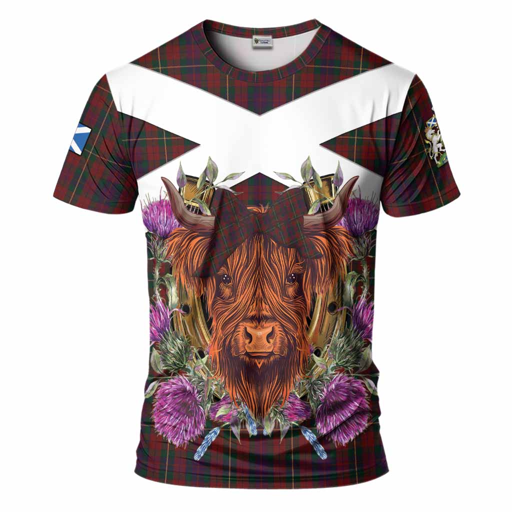 Clare County Ireland Tartan T-Shirt Scottish Thistle Heilan Coo