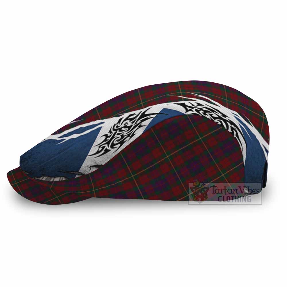 Clare Tartan Flat Cap, Jeff Cap Scotland Flag Ripped Tribal Design
