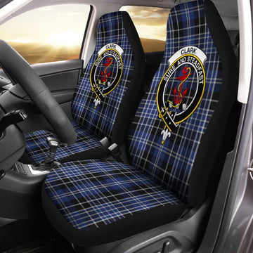 Clark Tartan Car Seat Cover with Family Crest One Size - Tartanvibesclothing