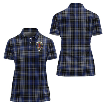 Clark (Clarke) Tartan Polo Shirt with Family Crest For Women