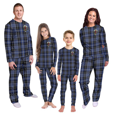 Clark (Clarke) Tartan Pajamas Family Set with Family Crest