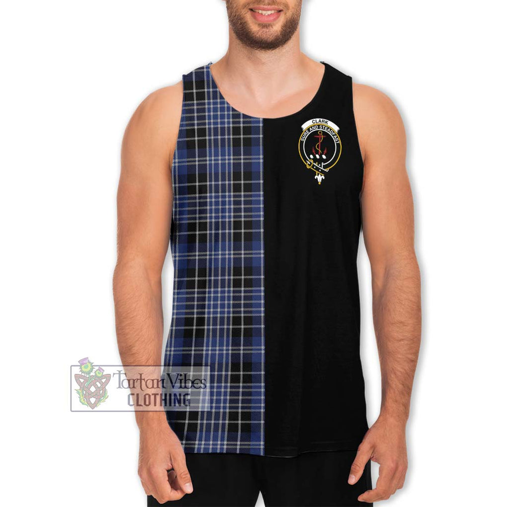 Clark (Clarke) Tartan Men's Tank Top with Family Crest and Half Of Me Style Men - Tartanvibesclothing Shop