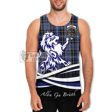 Clark (Clarke) Tartan Men's Tank Top with Alba Gu Brath Regal Lion Emblem Men - Tartanvibesclothing Shop