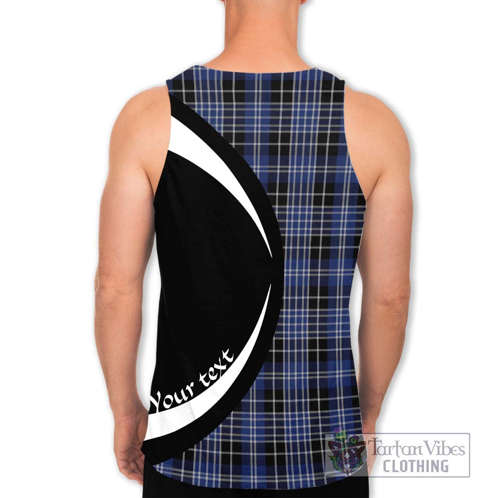 Clark (Clarke) Tartan Men's Tank Top with Family Crest Circle Style - Tartan Vibes Clothing