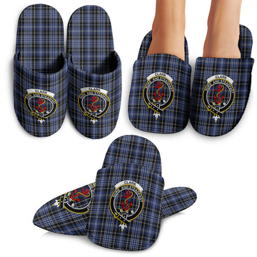 Clark (Clarke) Tartan Home Slippers with Family Crest