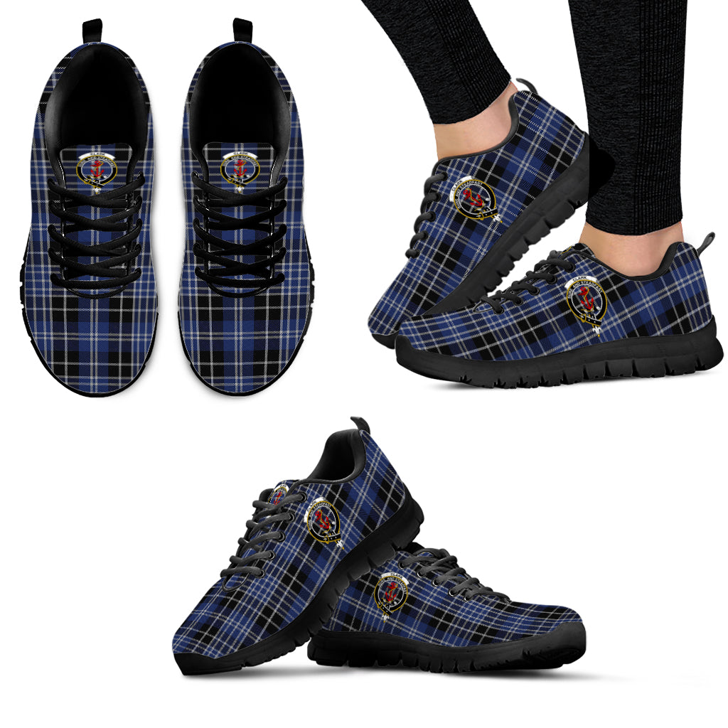 Clark (Clarke) Tartan Sneakers with Family Crest - Tartan Vibes Clothing