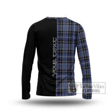 Clark (Clarke) Tartan Long Sleeve T-Shirt with Family Crest and Half Of Me Style - Tartanvibesclothing Shop