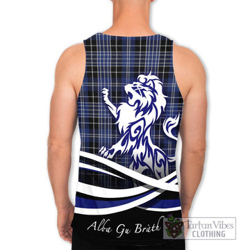 Clark (Clarke) Tartan Men's Tank Top with Alba Gu Brath Regal Lion Emblem - Tartanvibesclothing Shop