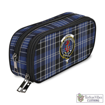 Clark (Clarke) Tartan Pen and Pencil Case with Family Crest