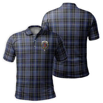 Clark Tartan Men's Polo Shirt with Family Crest